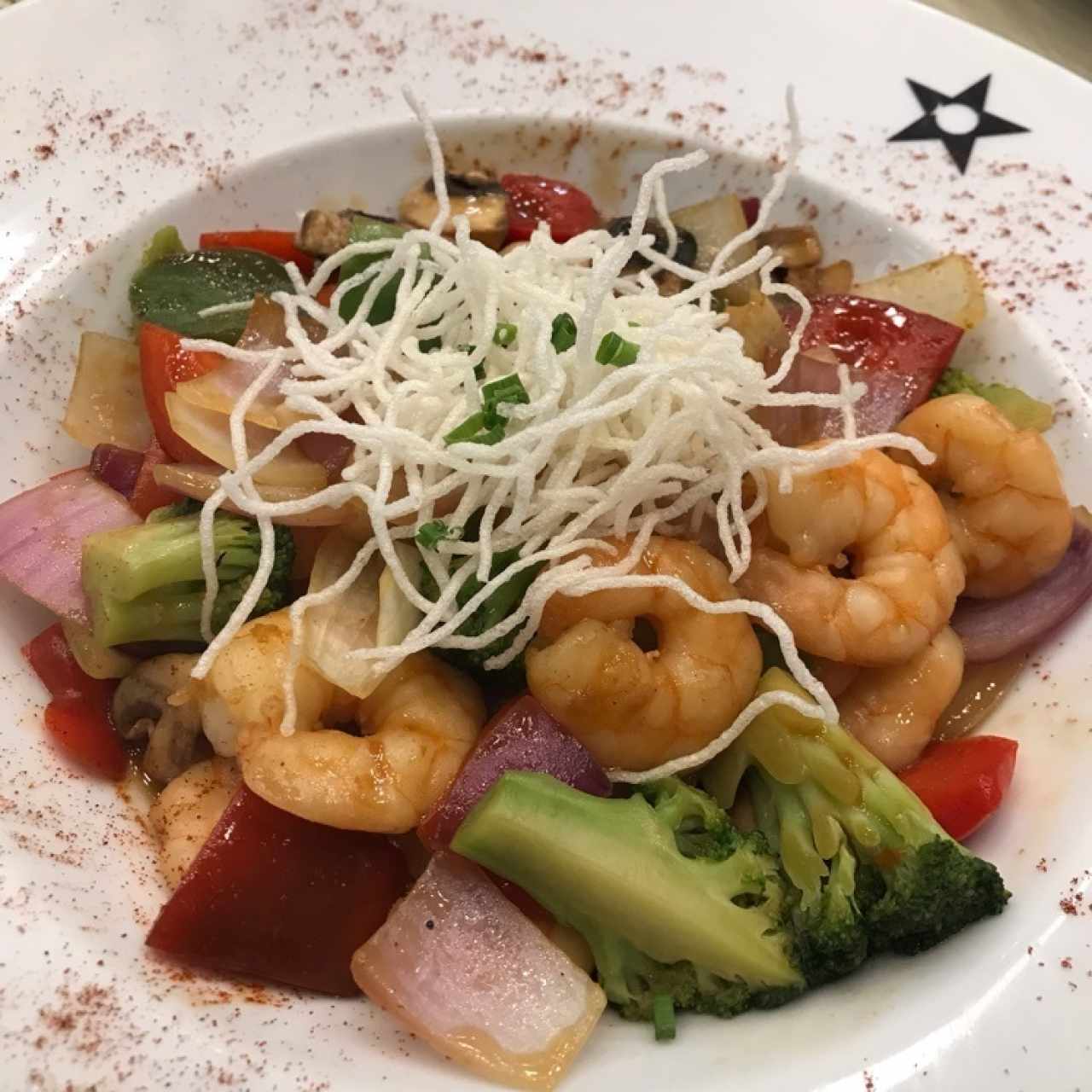 Stir fry de camarón