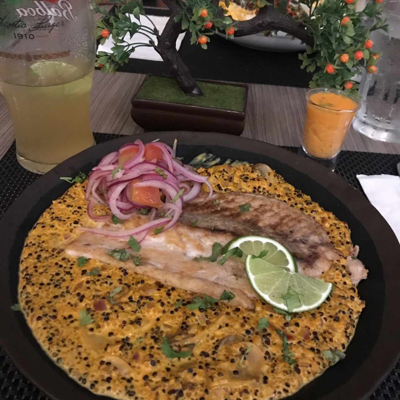 Quinoto. RISSOTO DE QUINOA Y CORVINA