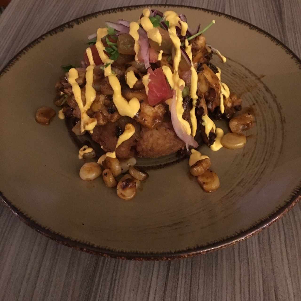 Tacu tacu de pulpo