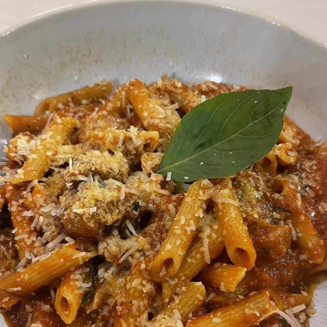 Fussili Rustico aunque lo pedí con pasta GF y tenían Penne