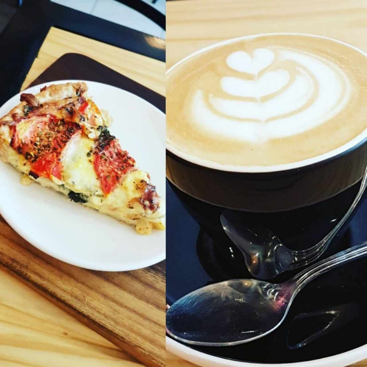 quiche y capuccino