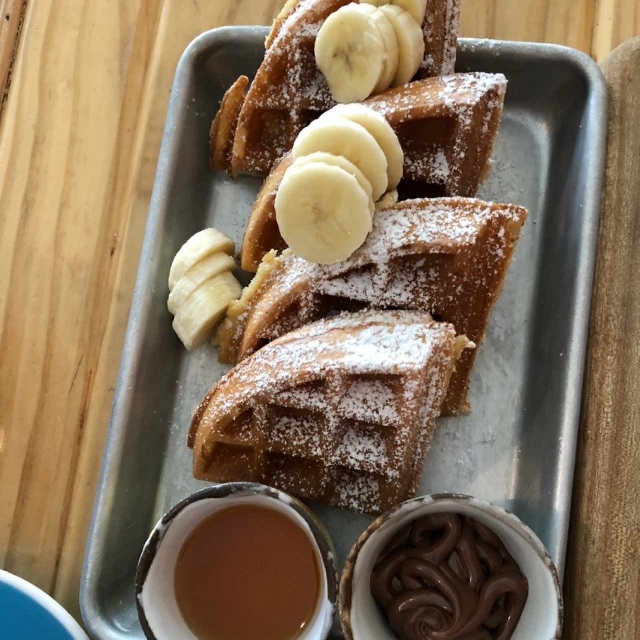 Waffles con Miel y Nutella