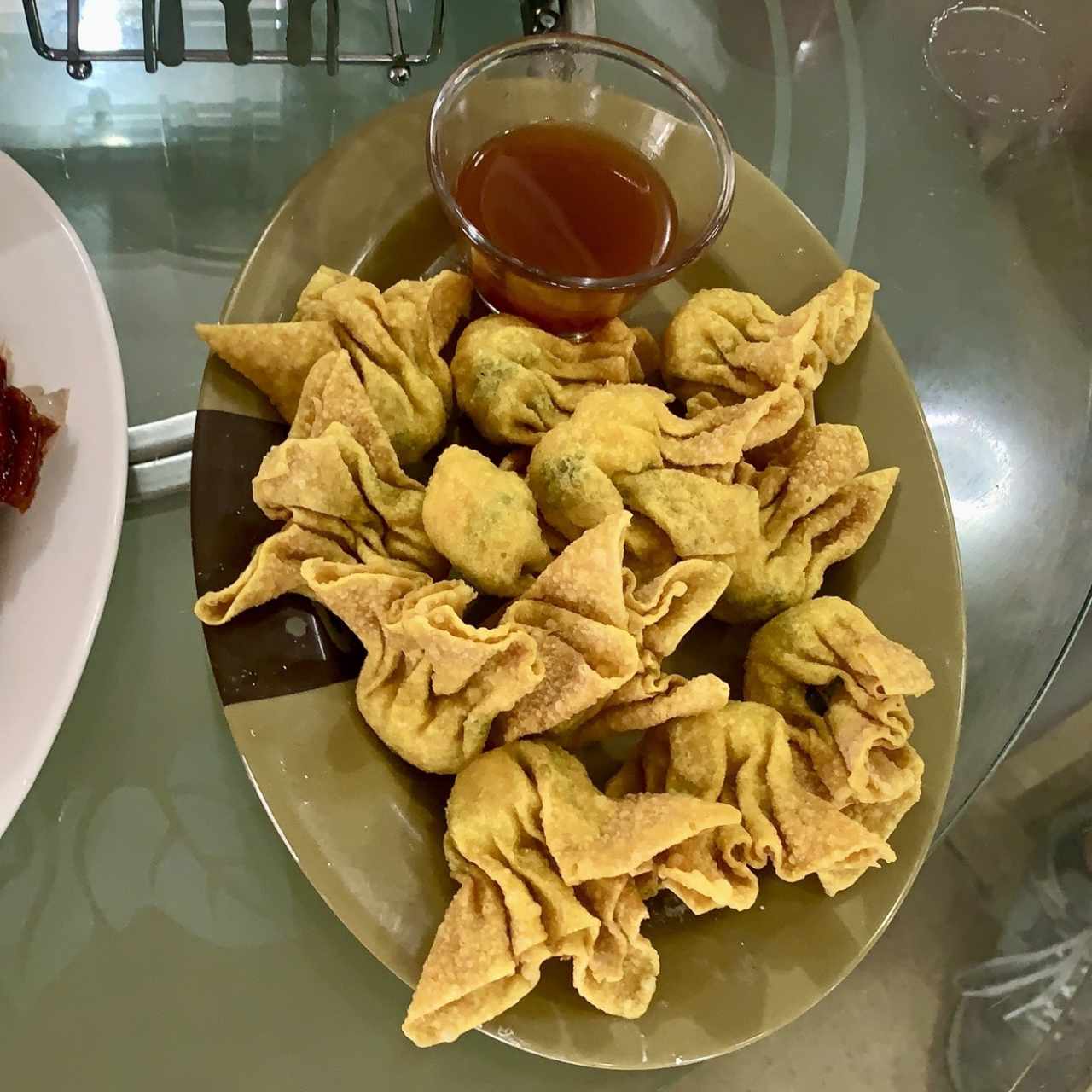 Wanton frito de camarones