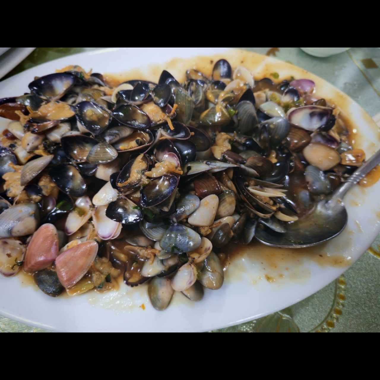 Mariscos - Almejas Con Salsa de frijoles negros 