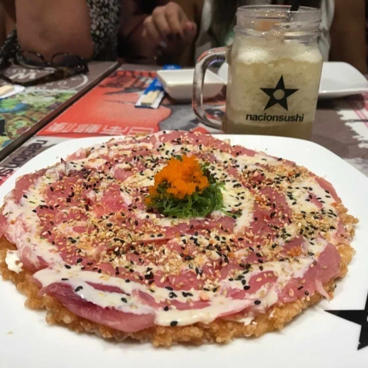 pizza sushi de tuna 