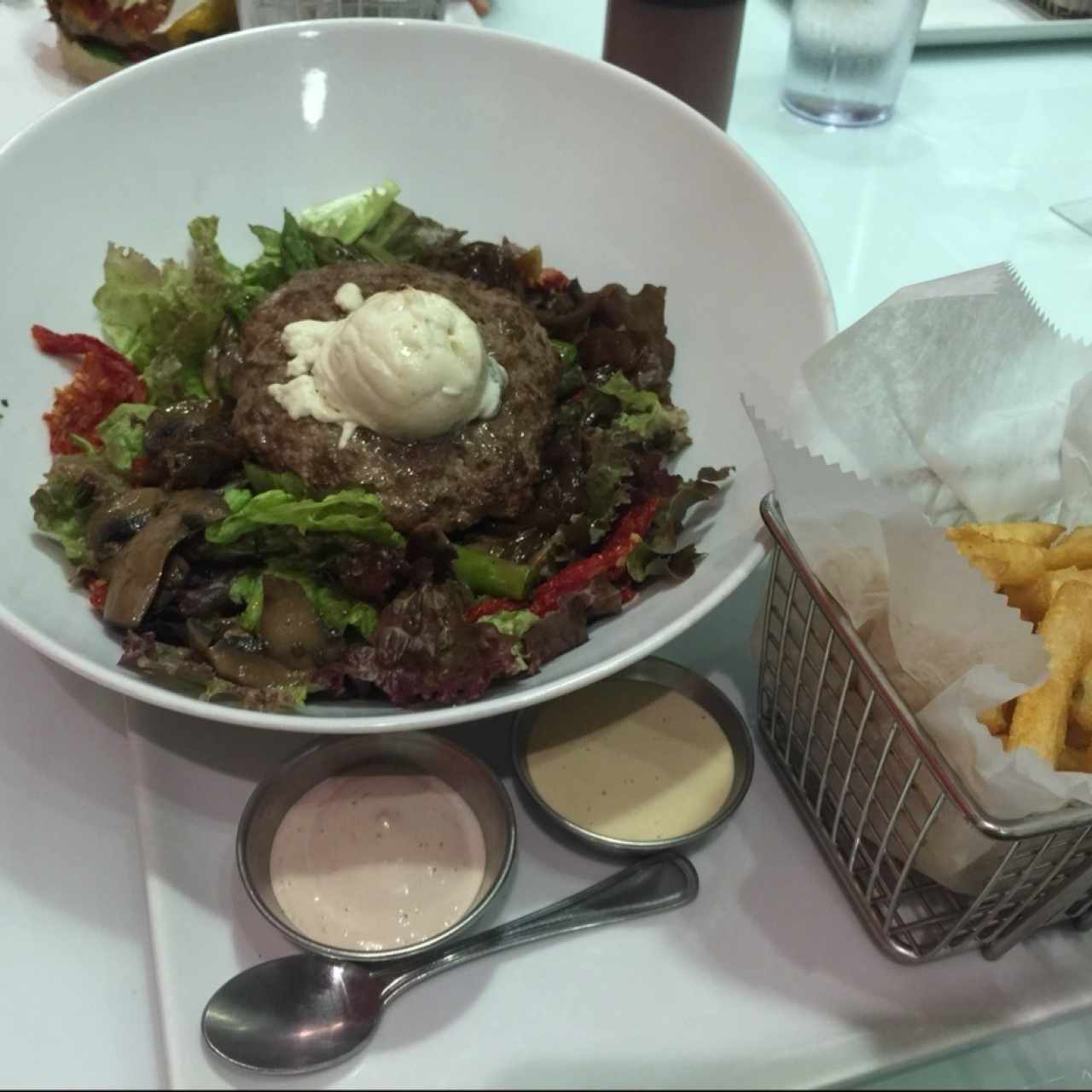 Hamburguesa si pan (deliciosa)