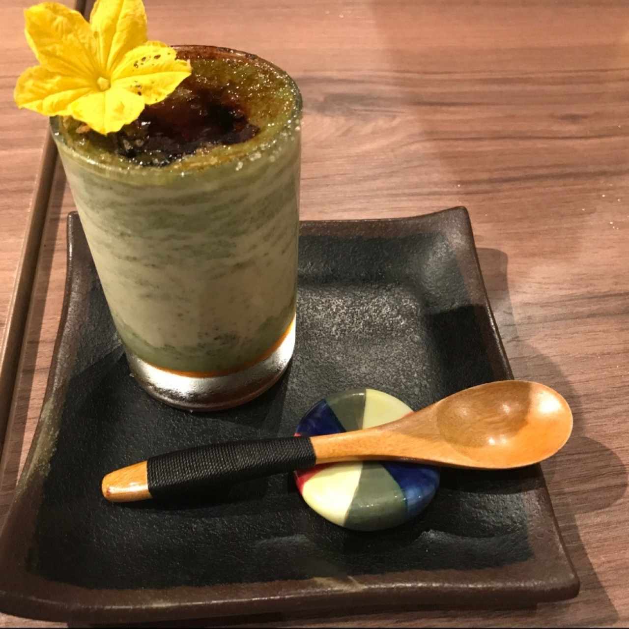 Flan de Té Verde