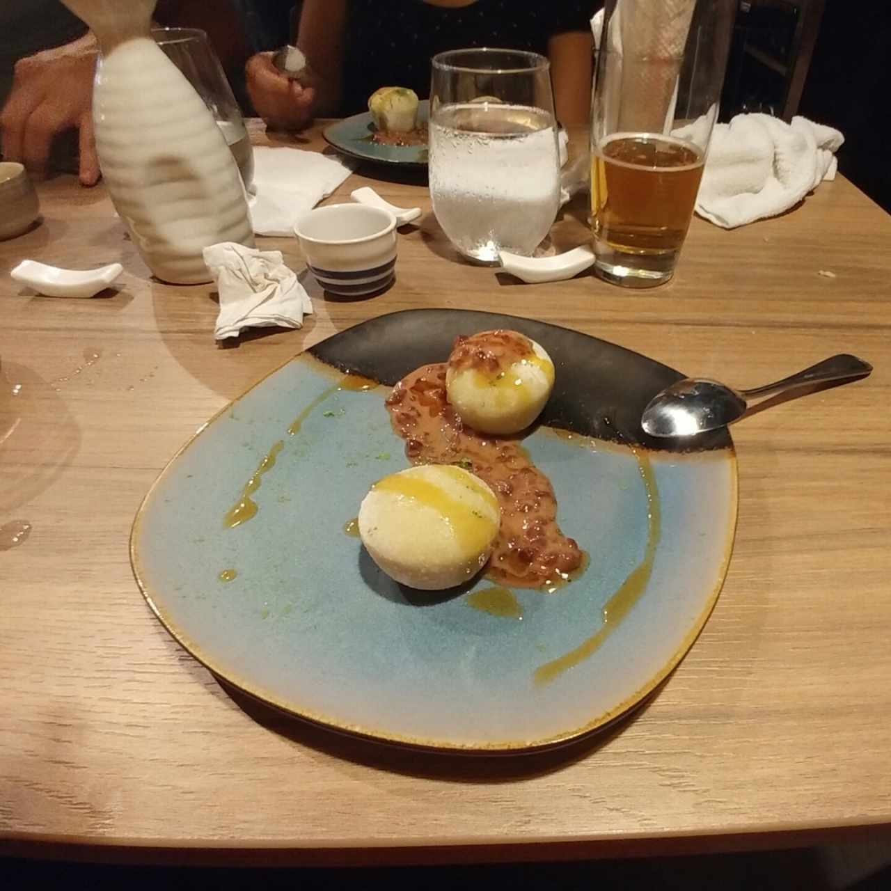 Helado de mochi de té verde
