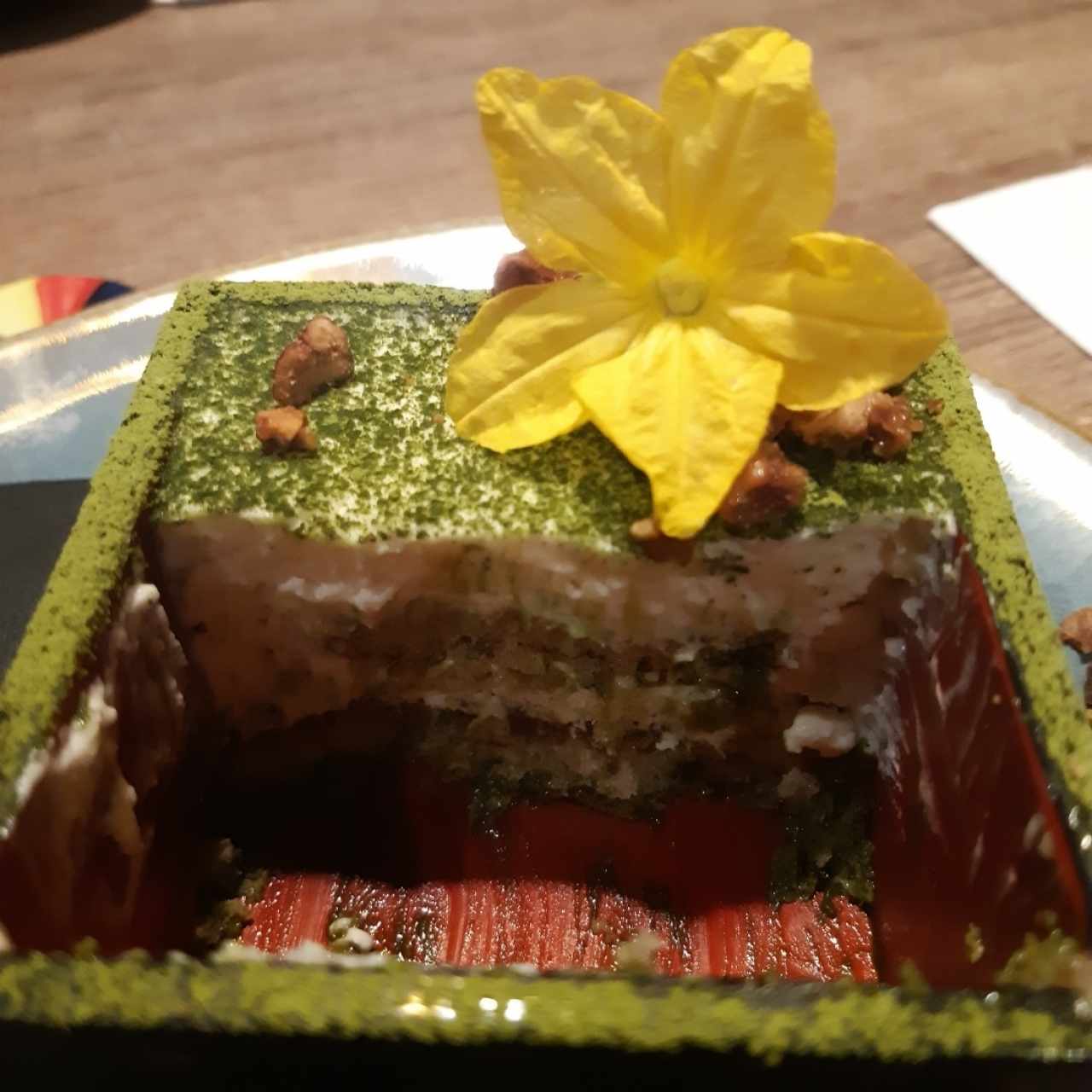 postre: tiramisu de té verde