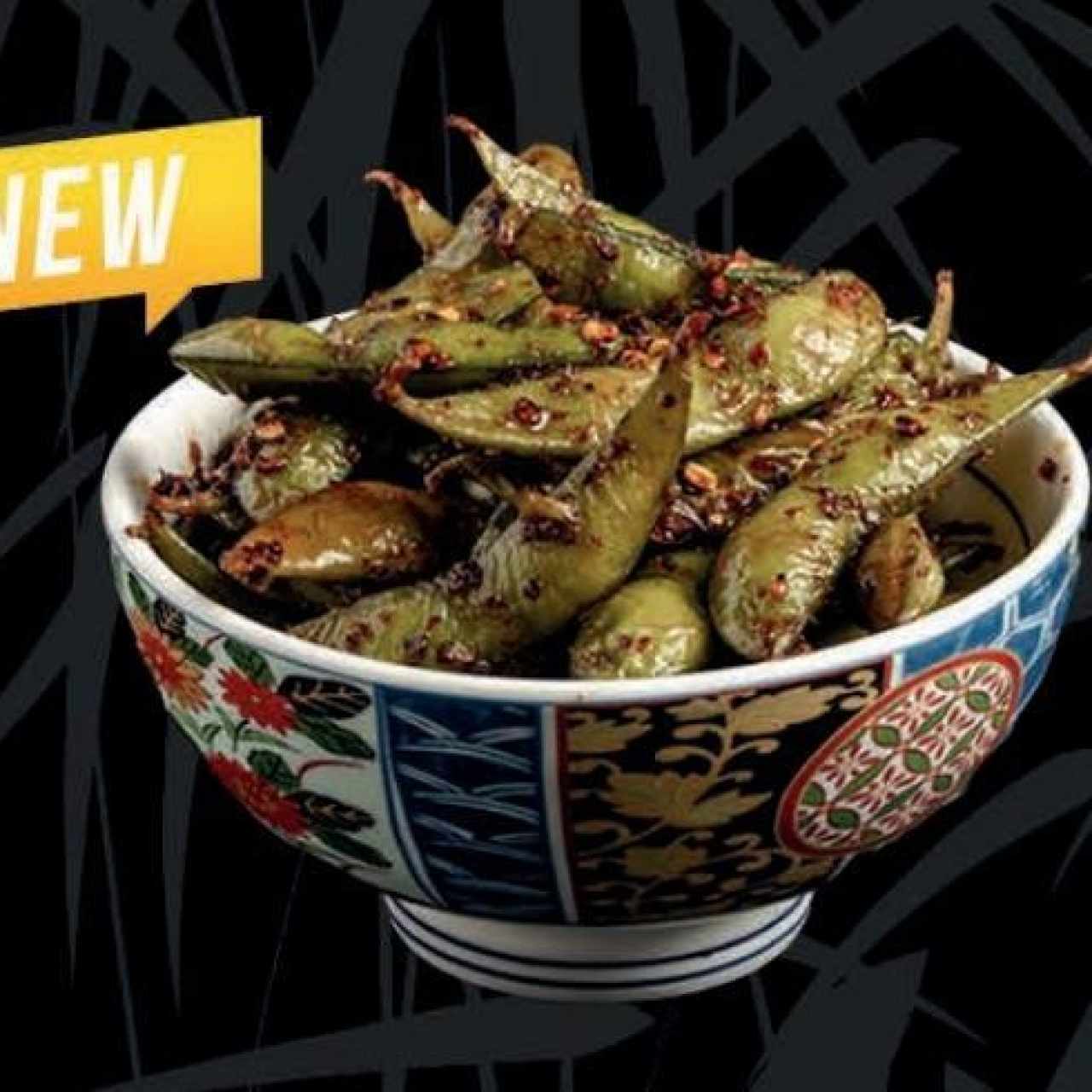 Spicy Garlic Edamame