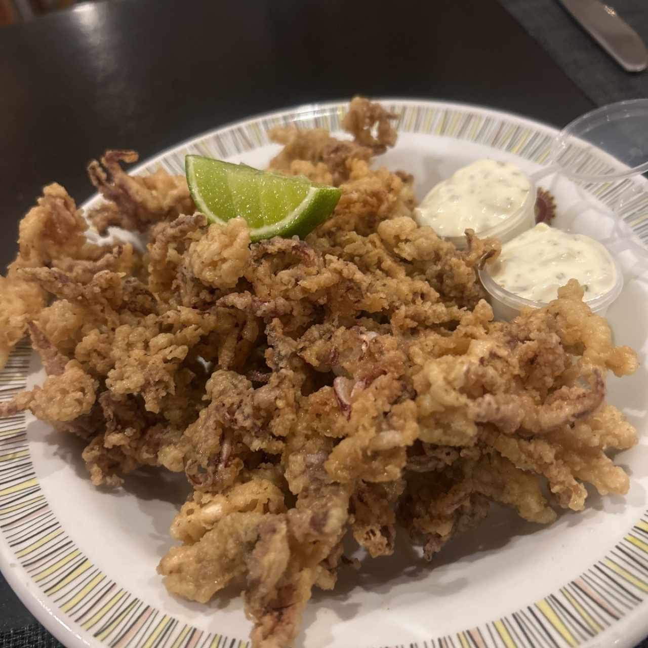 Arañitas Fritas de Calamar