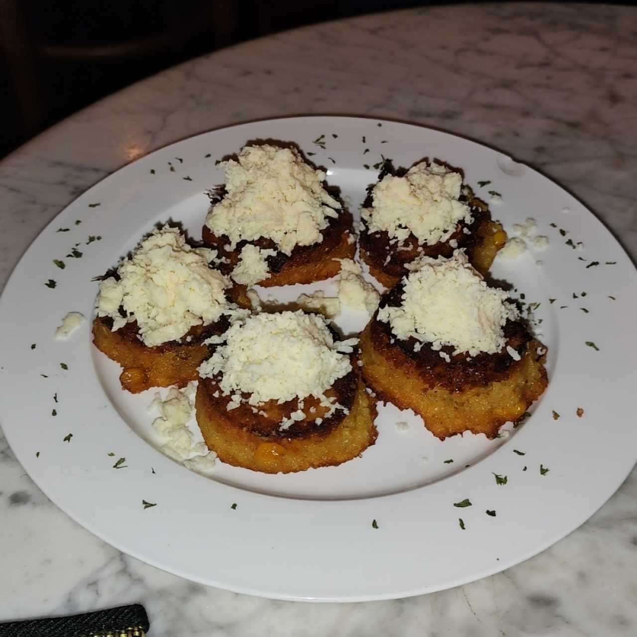 Entradas/Appetizers - Torrejitas de Maíz