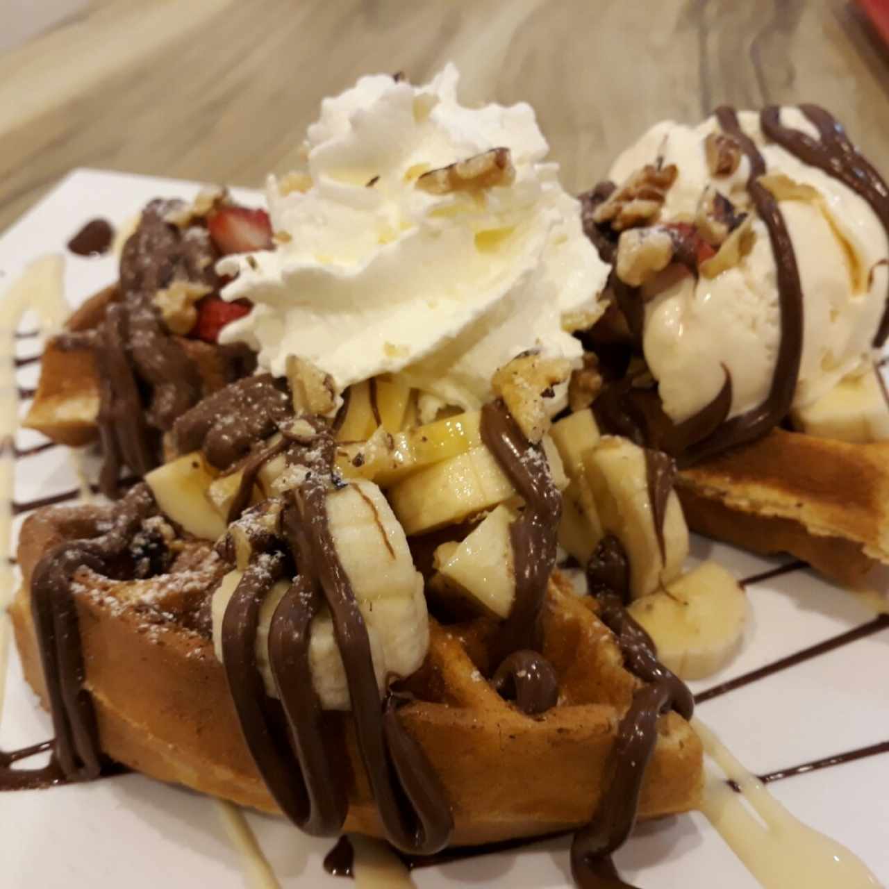 Wafle con Helado 