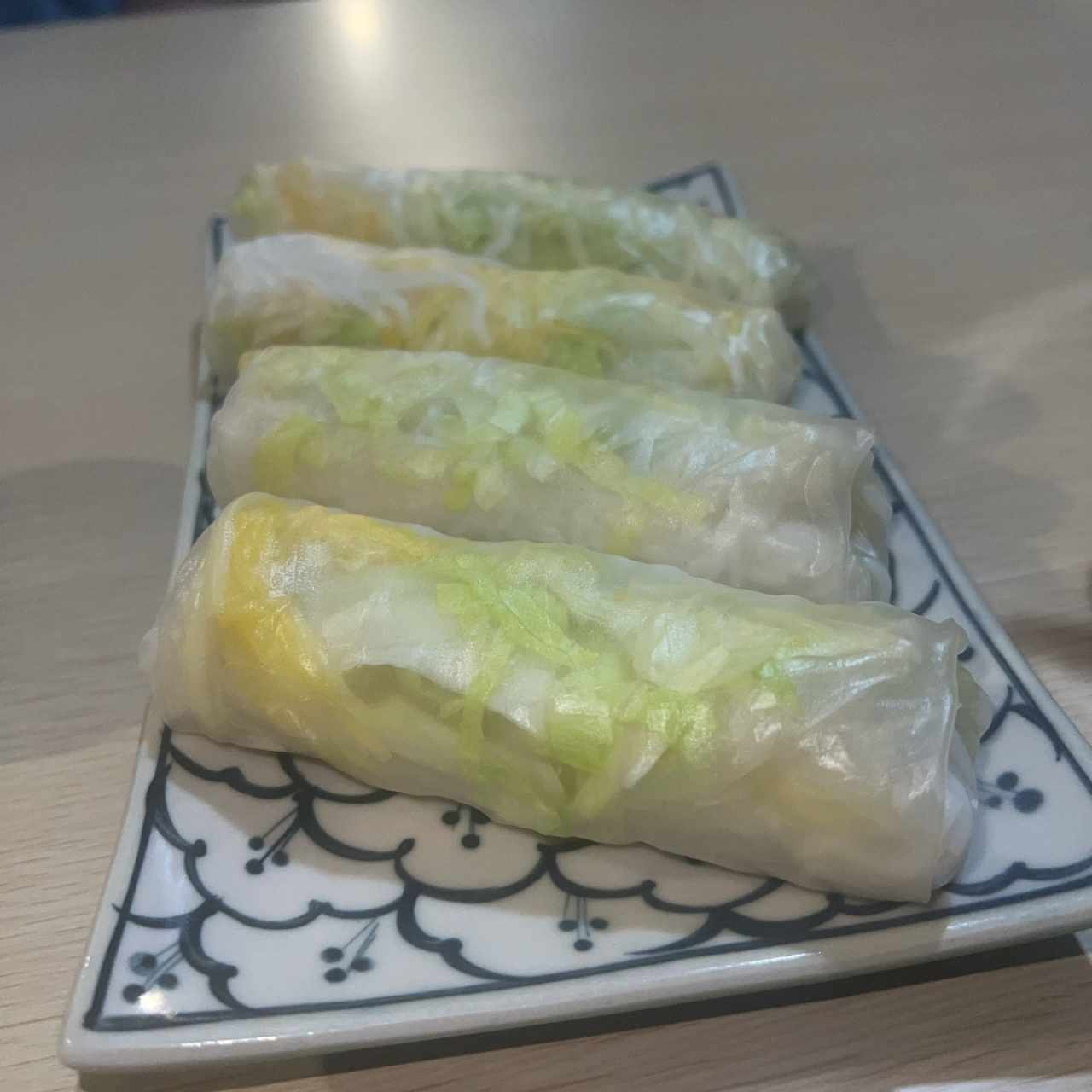 Rollos frescos de vegetales