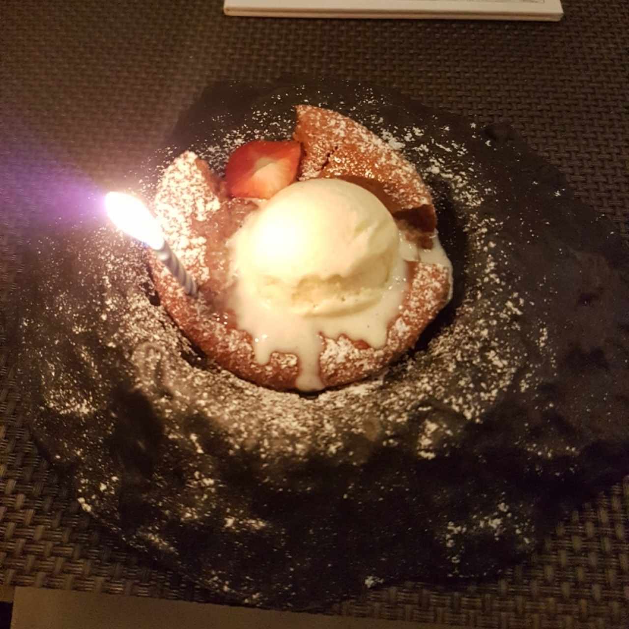 Volcan de dulce de leche