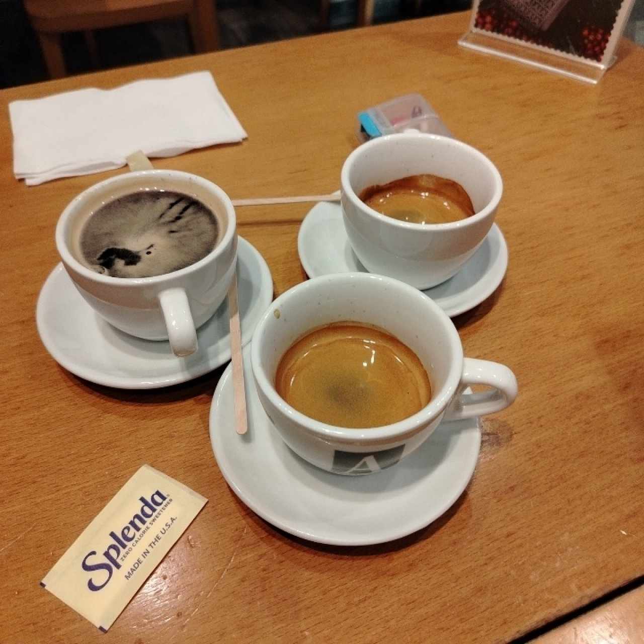 Café expreso doble y americano 