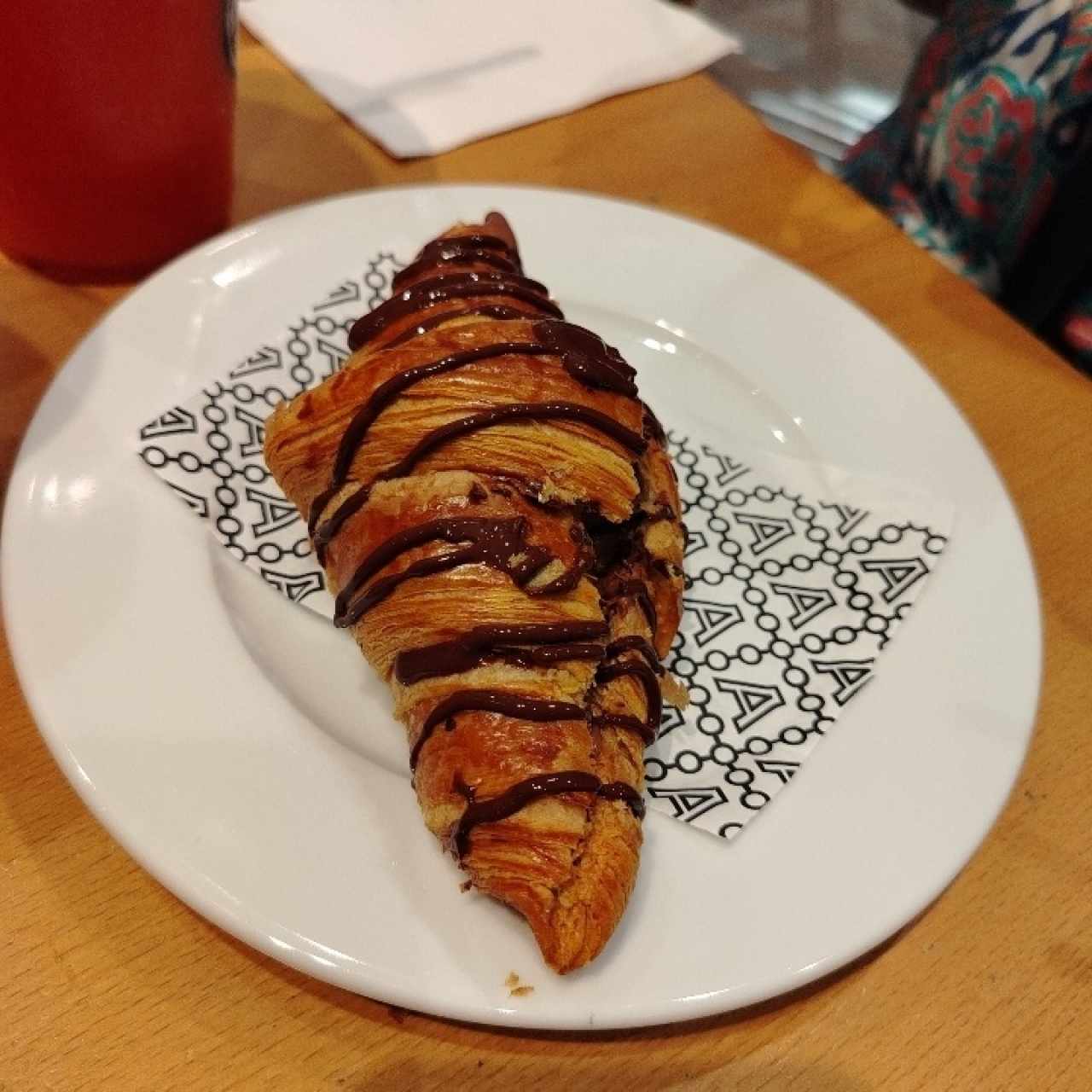 Croissant relleno con Nutella 