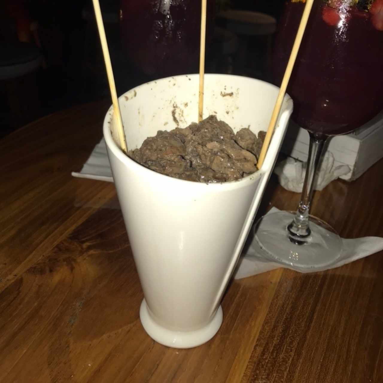 Entraña picada con aceite de trufas