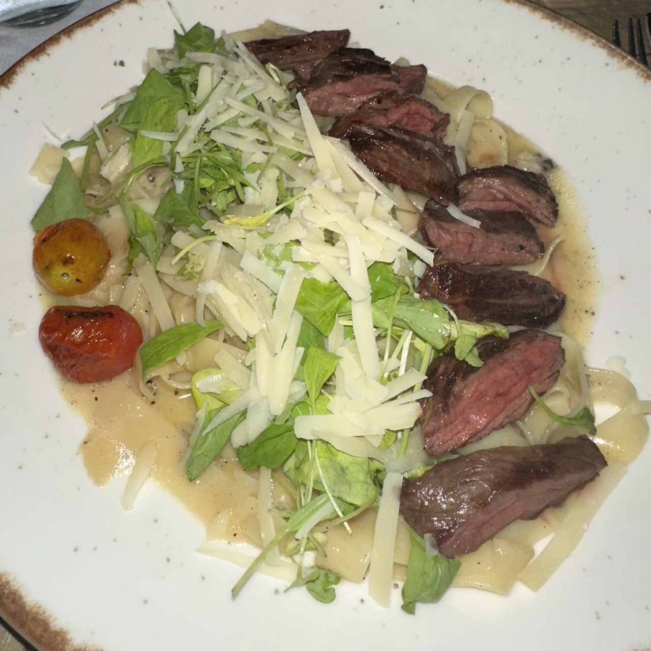 skirt steak fettuccine
