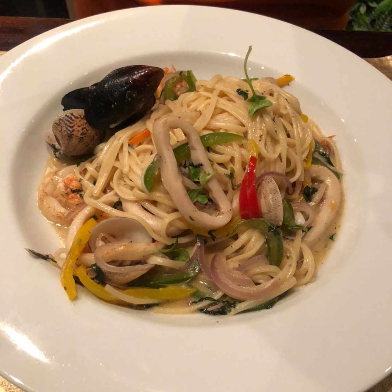 Pasta con Mariscos 