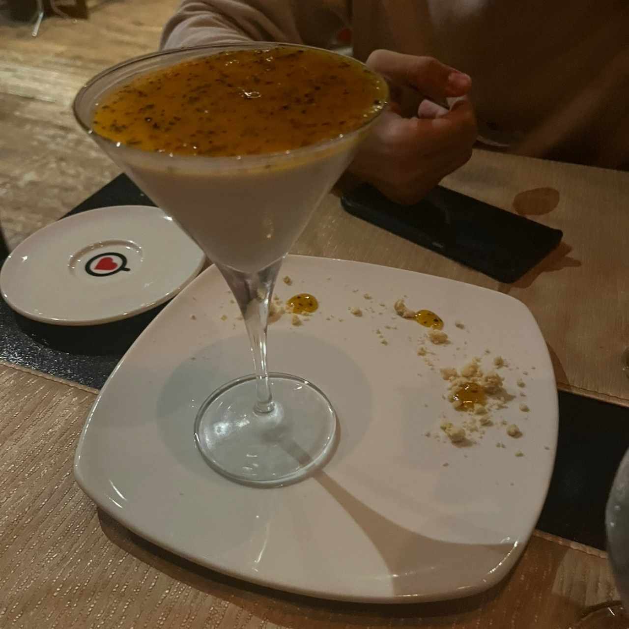 Panna cotta con maracuya