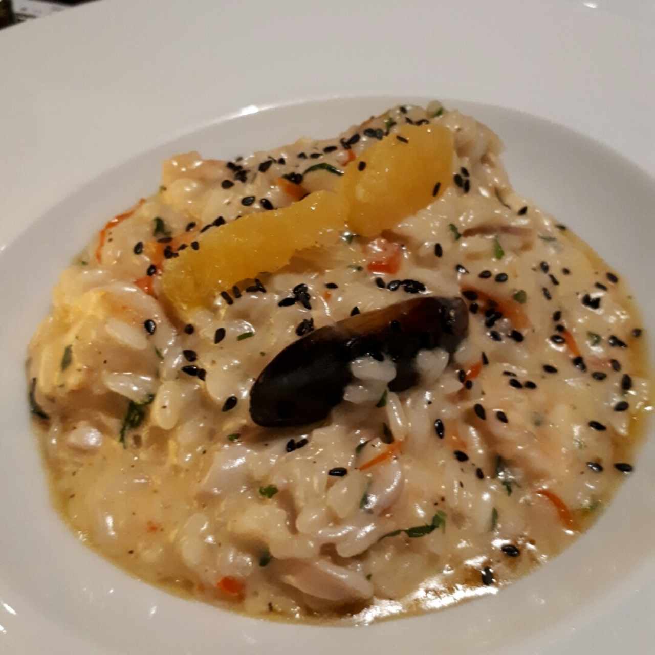 Risotto de camarón y calamar