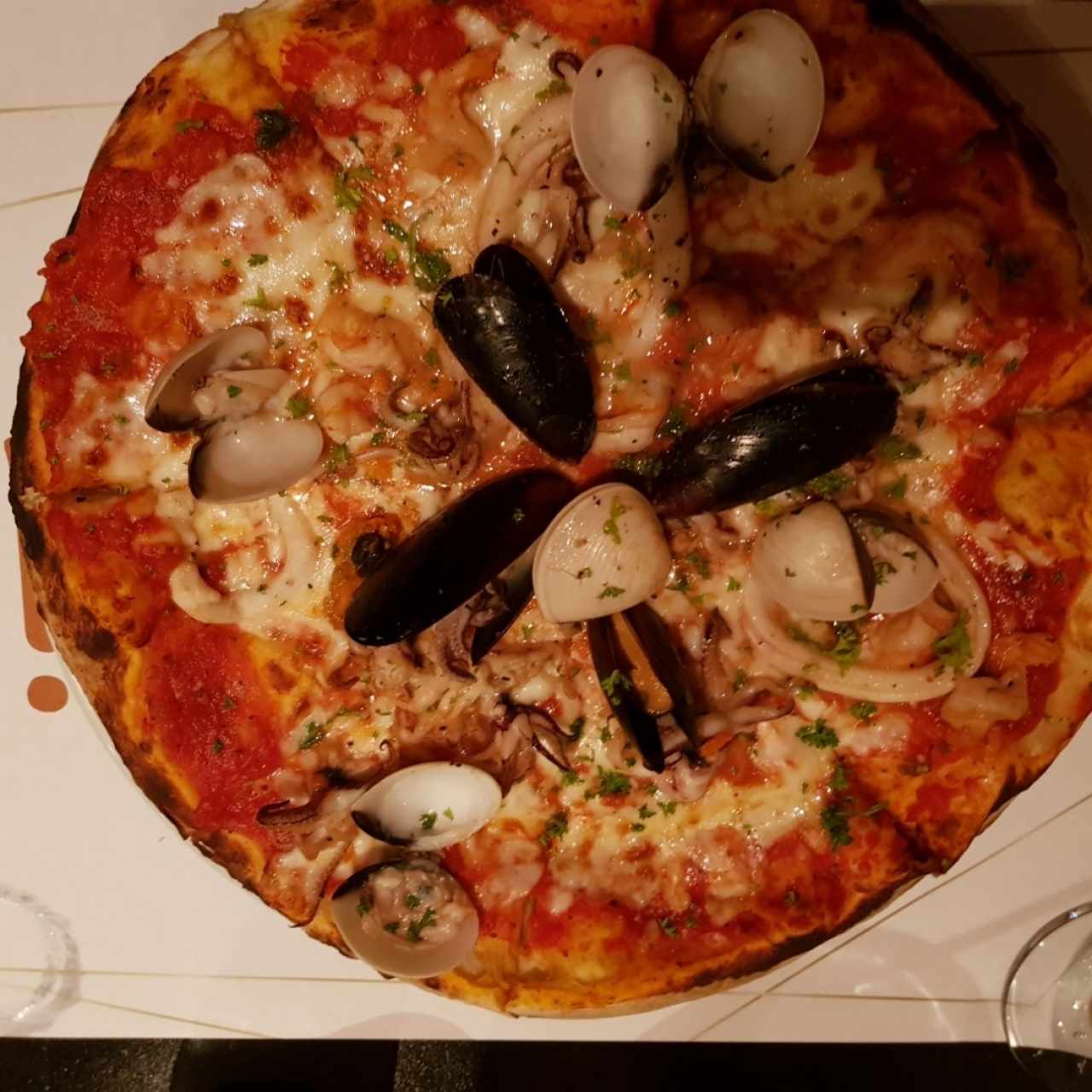 pizza mariscos