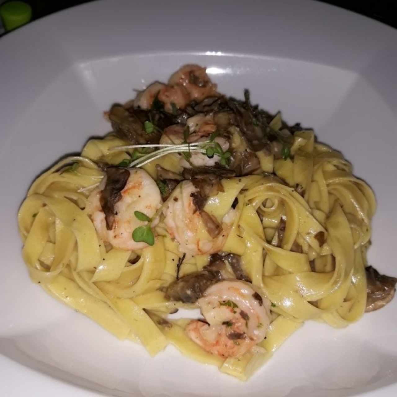 pasta con camarones