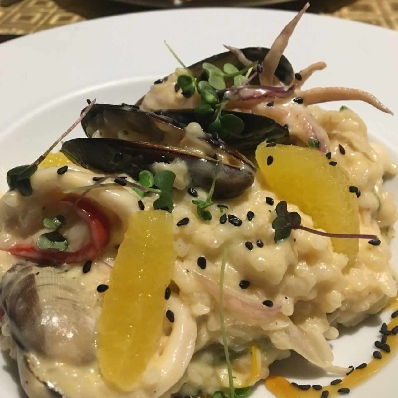 Rissotto con mariscos 
