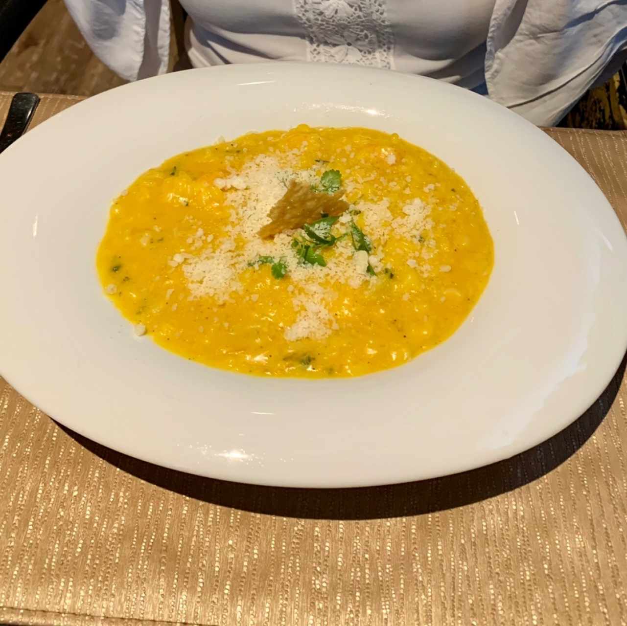 Rissotto de zapallo.  Este plato estaba fenomenal!