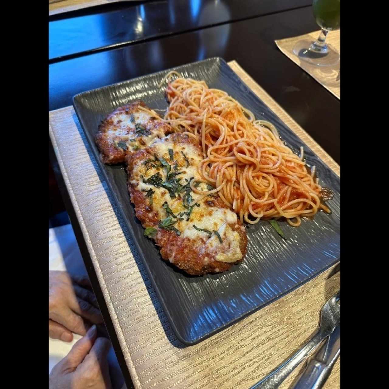 Cottoleta con Spaguety 