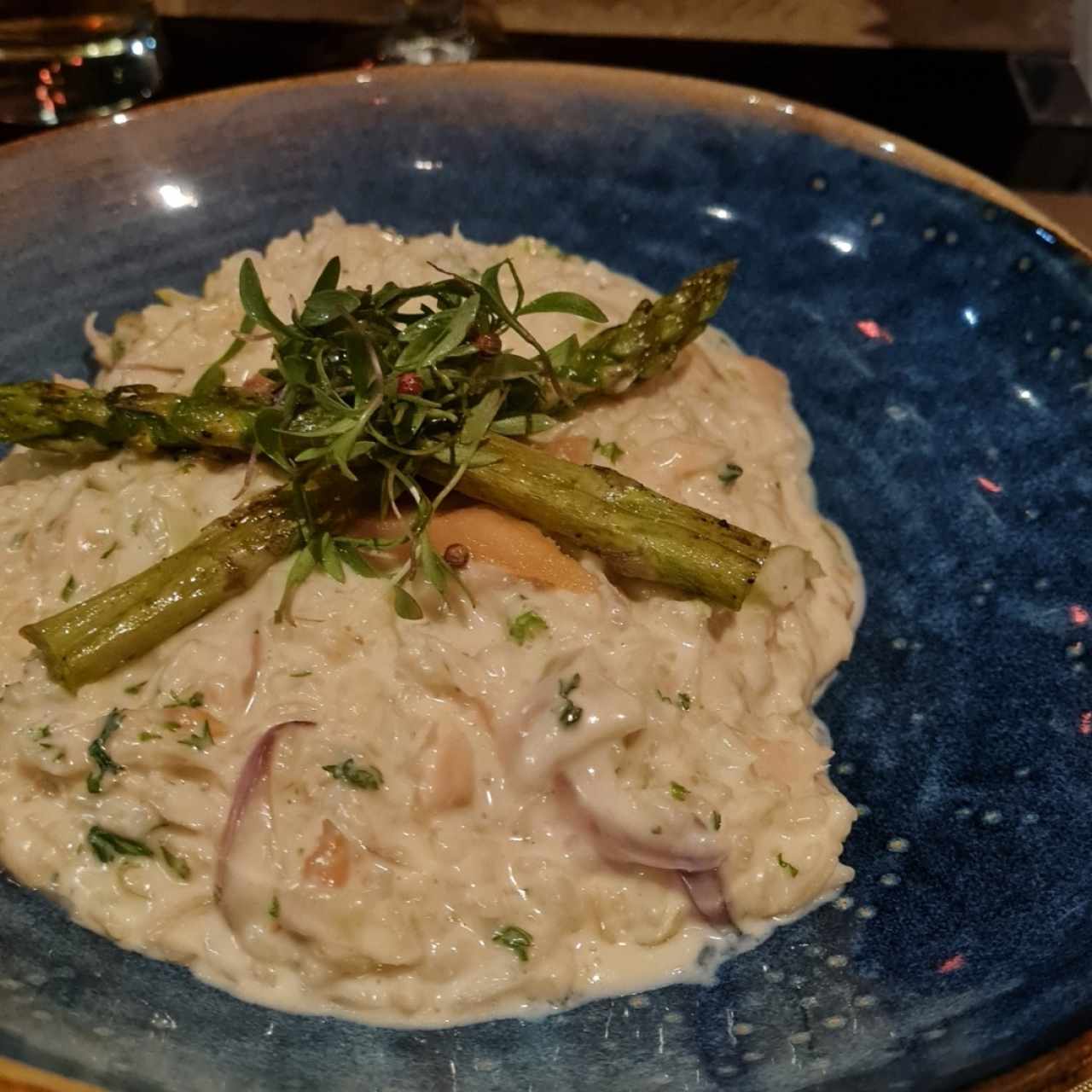 Risoto de salmon ahumado