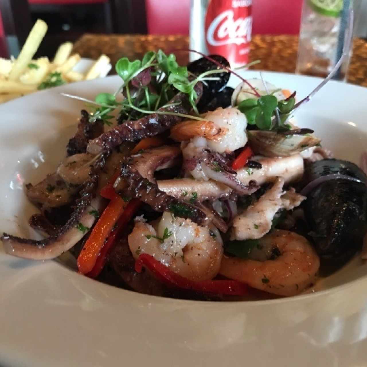 Salteado de mariscos 