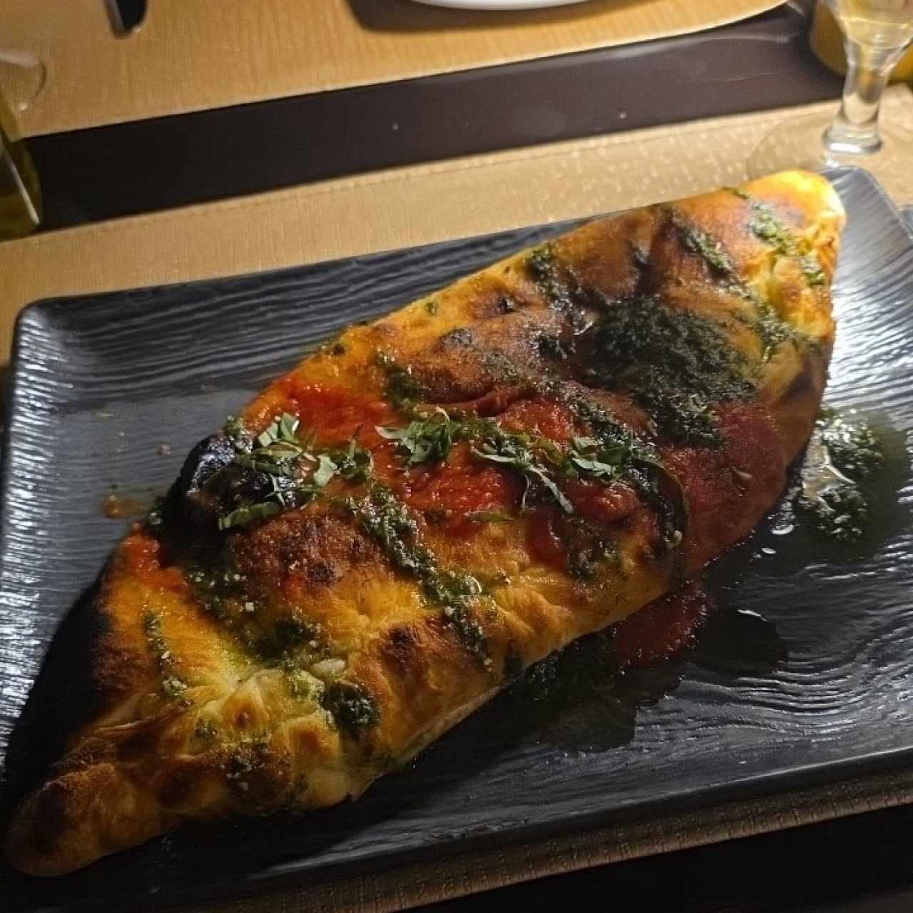 Calzone de Jamón e Funghi