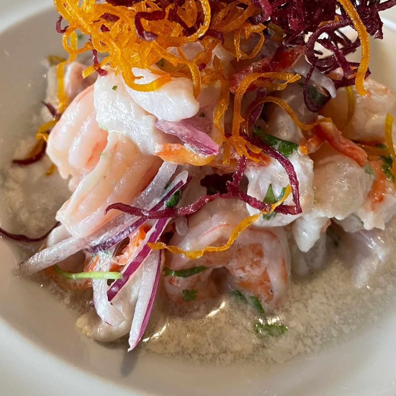 Ceviche con Camarones 