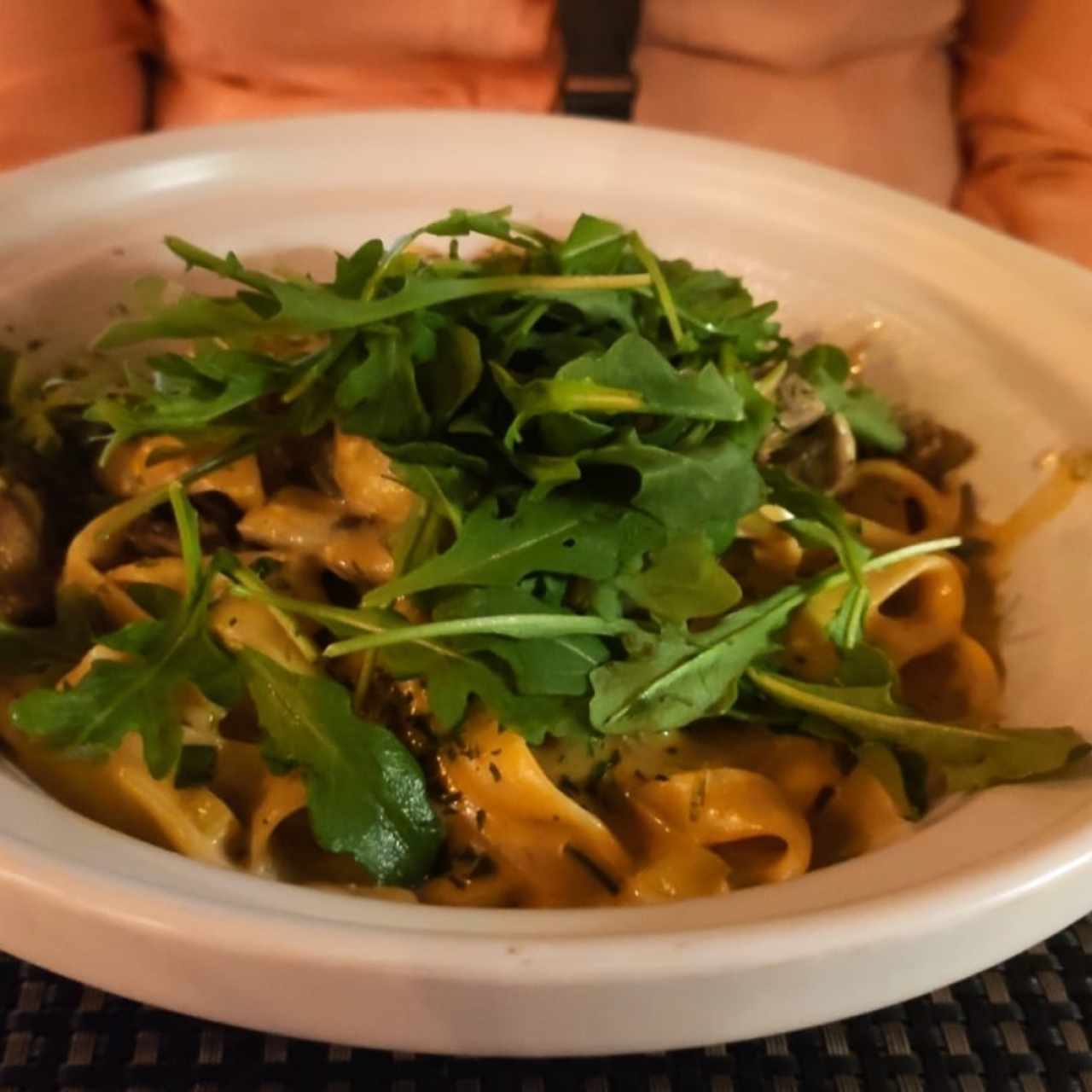 Pasta Con Camarones E Funghi