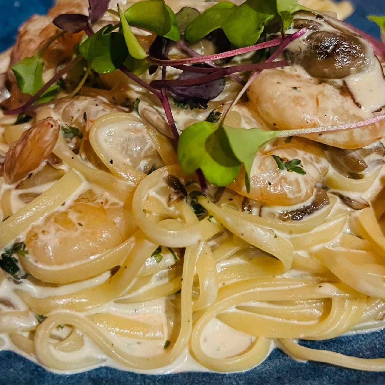 Pasta con camarones 