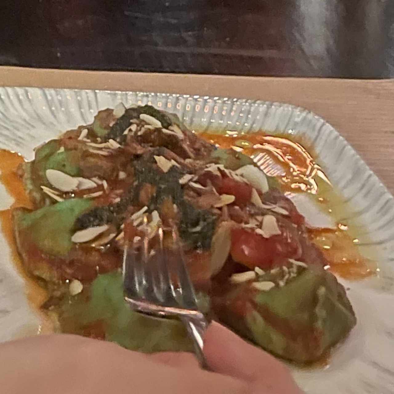 Raviolis de Ricotta, Champiñones Confitados y Espinaca