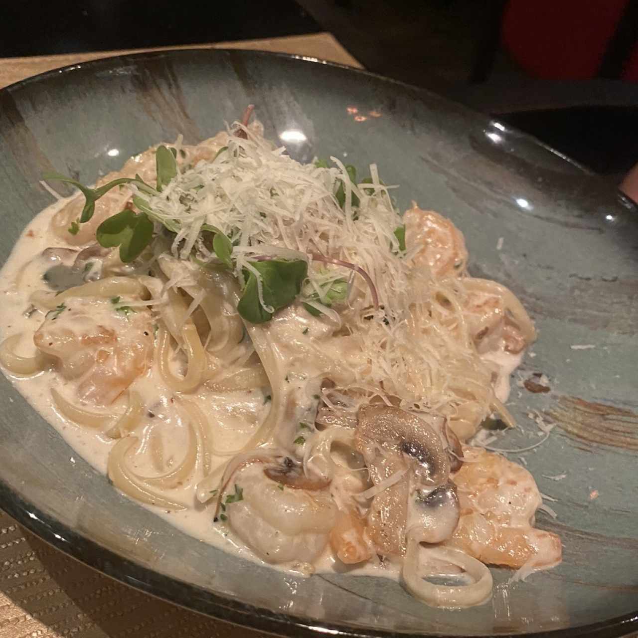 Pasta con camarones