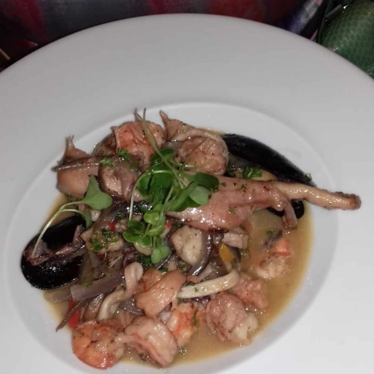 Salteado de mariscos