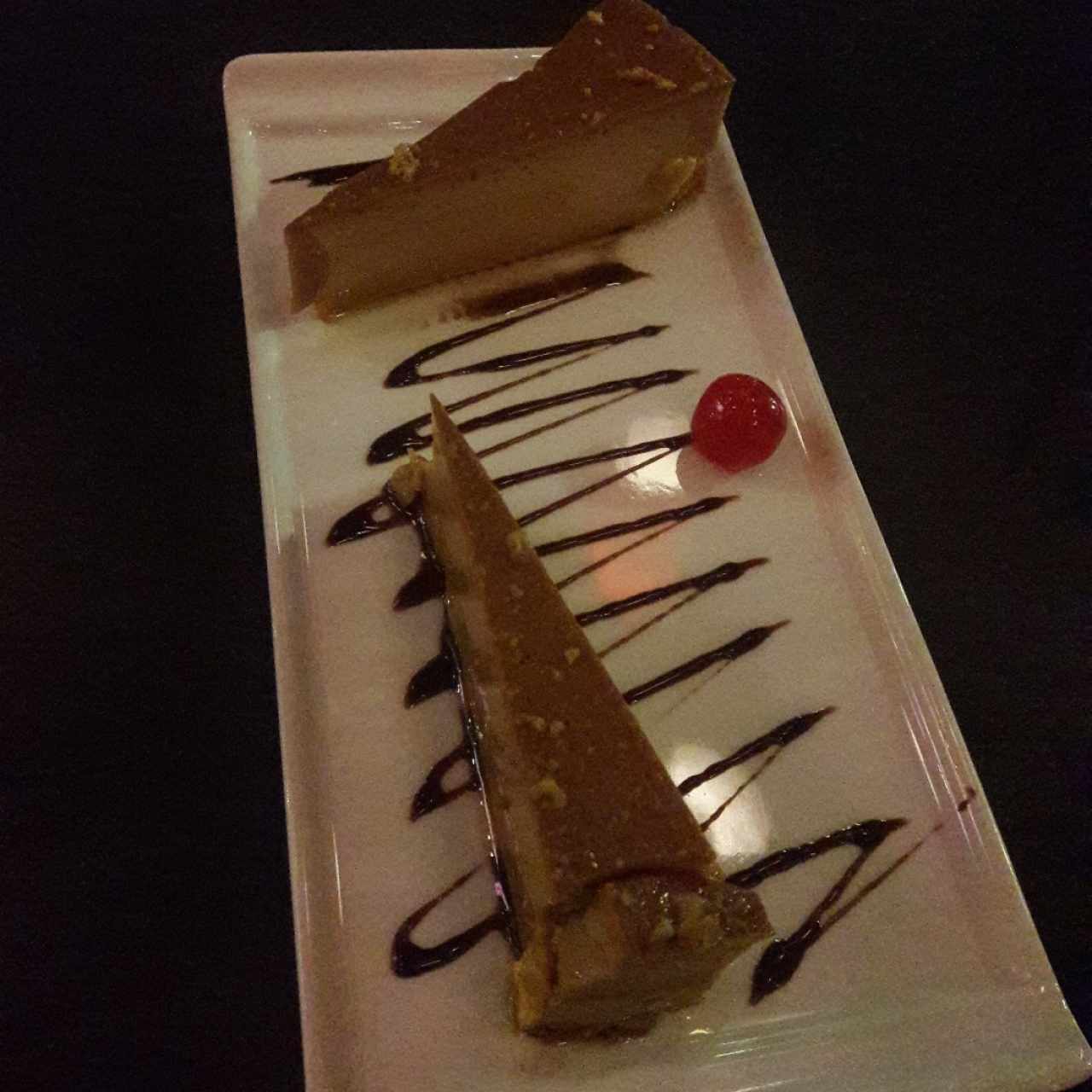 y el postrecito un buen flan exquisito