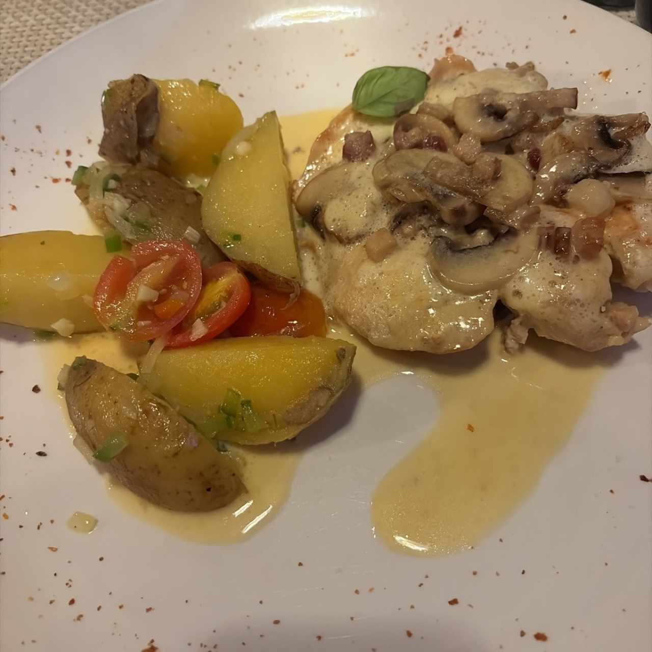 Pechuga de pollo la Boscaiola