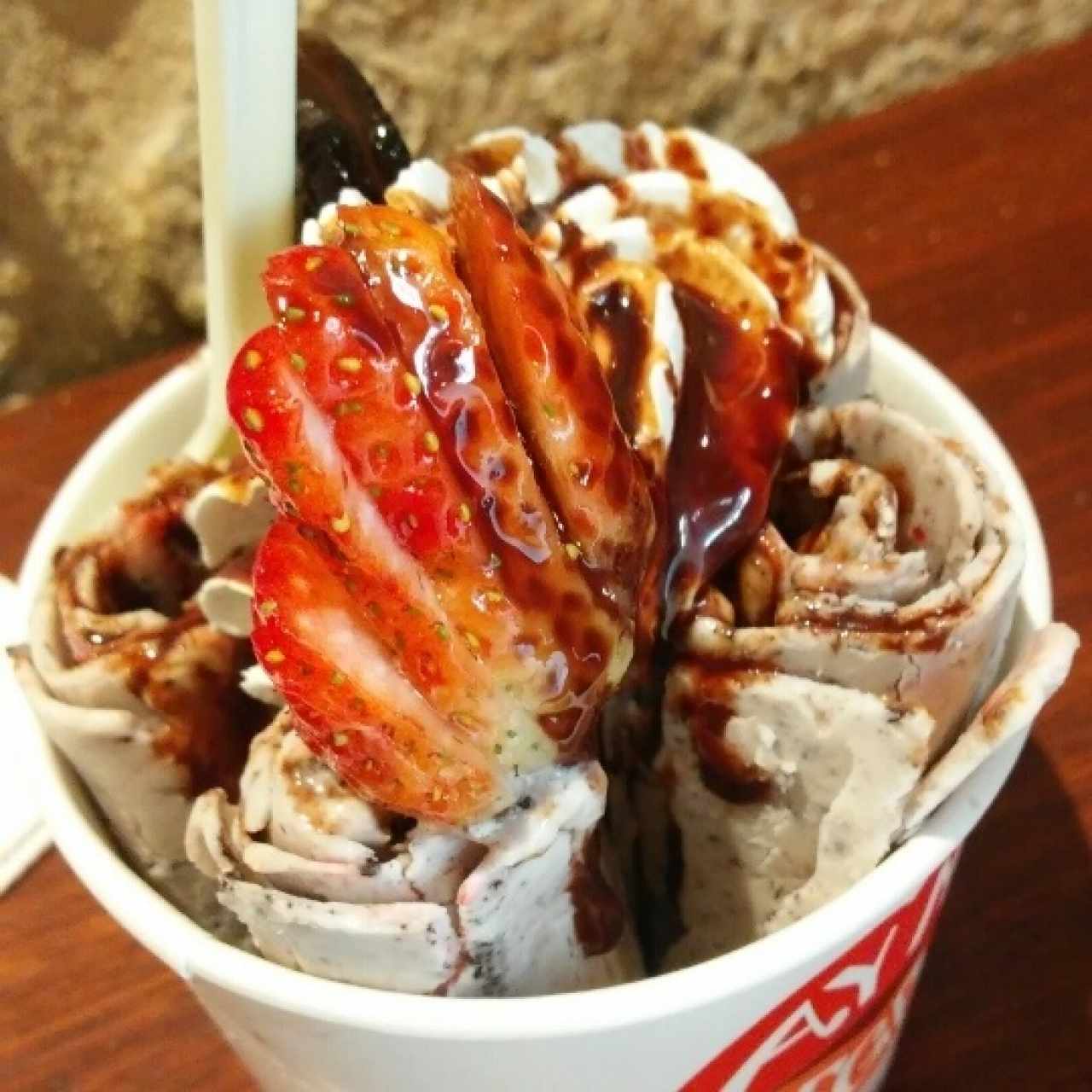 helado de fresa