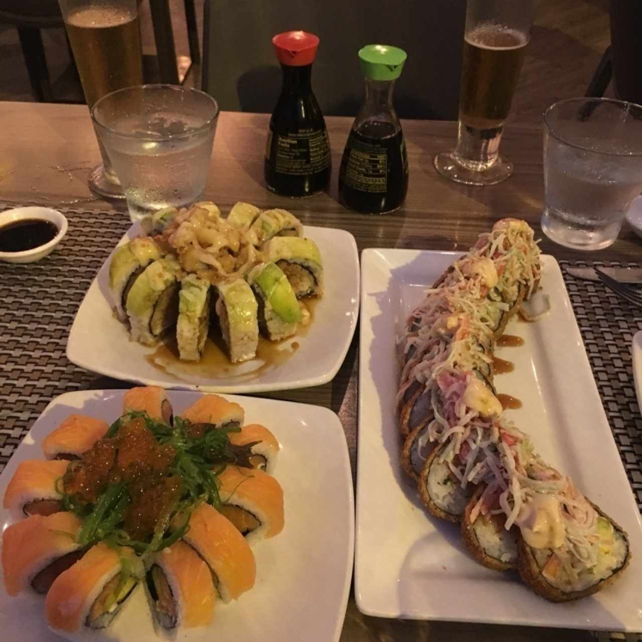 dragon roll , alaska roll , fuji roll