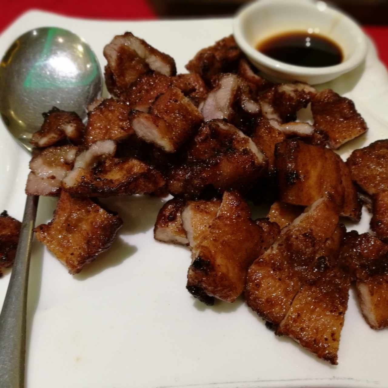 Puerco al carbón con miel