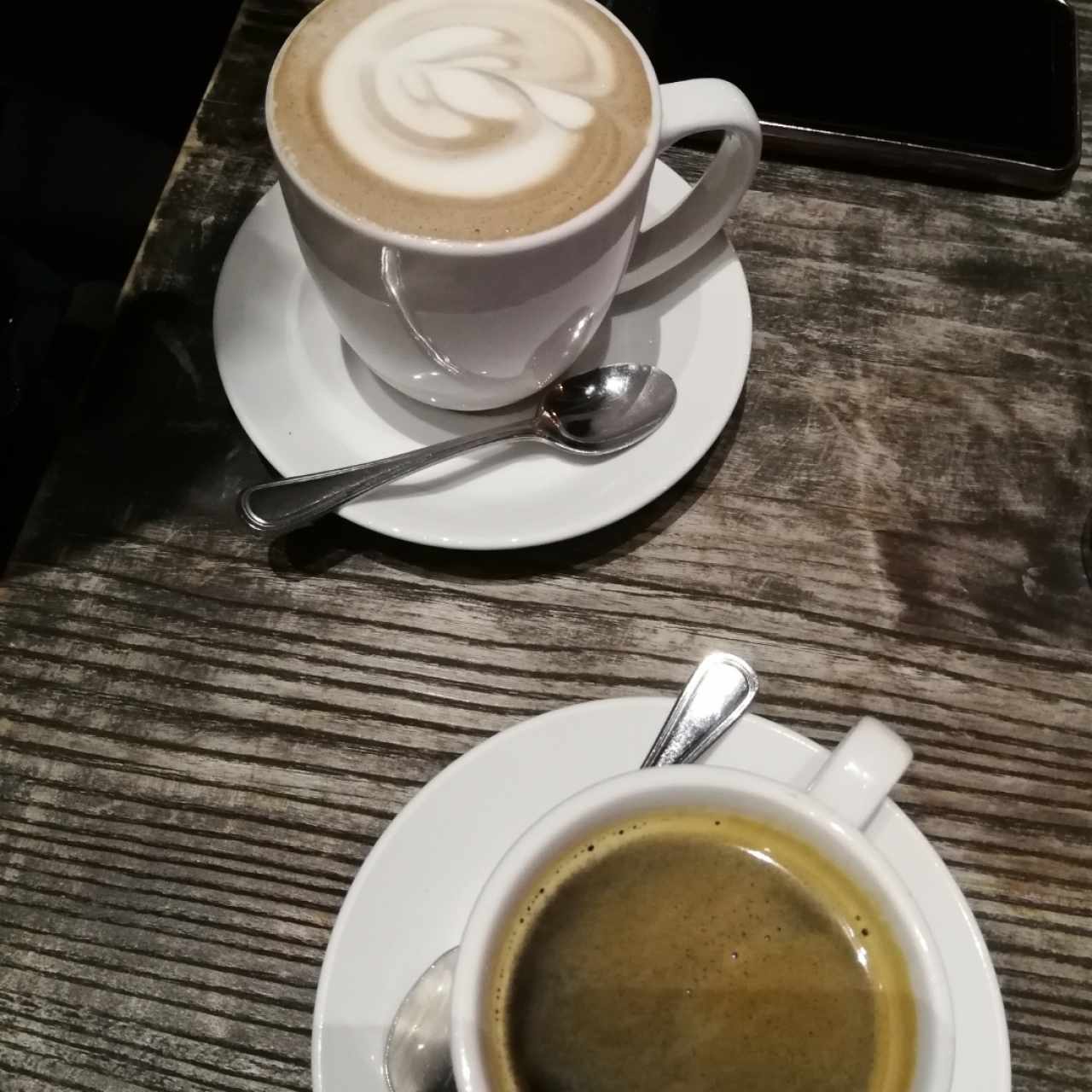 chocolate y americano