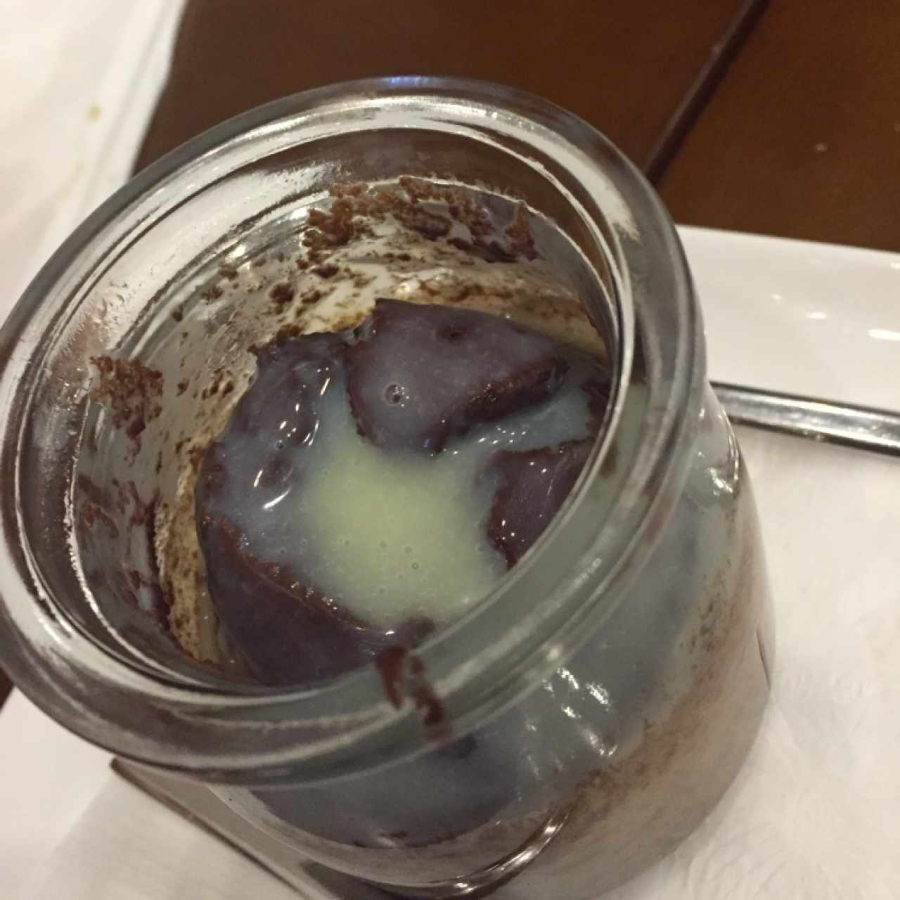 postre volcan de chocolate