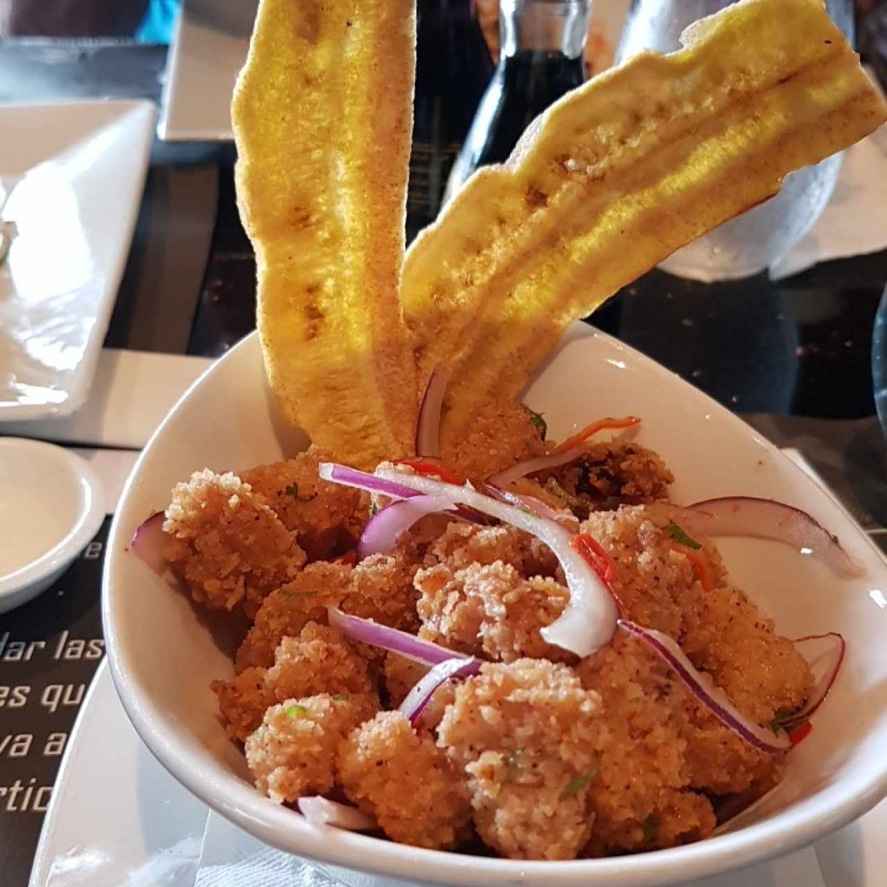 Ceviche frito de corvina