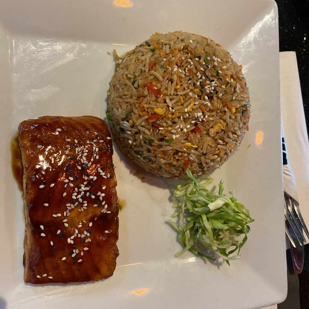Salmón al grill o teriyaki