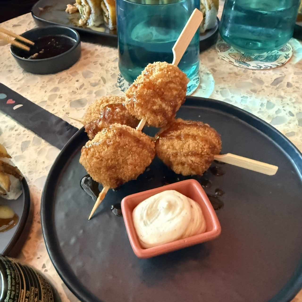 Brochetas de Plátano y Queso